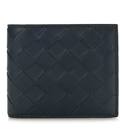 Bottega Veneta Nappa Intrecciato Bi-Fold Wallet Denim Yellow 1 of 9