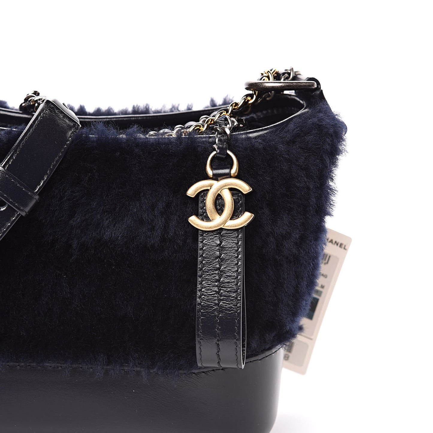 Shearling Small Gabrielle Hobo Navy