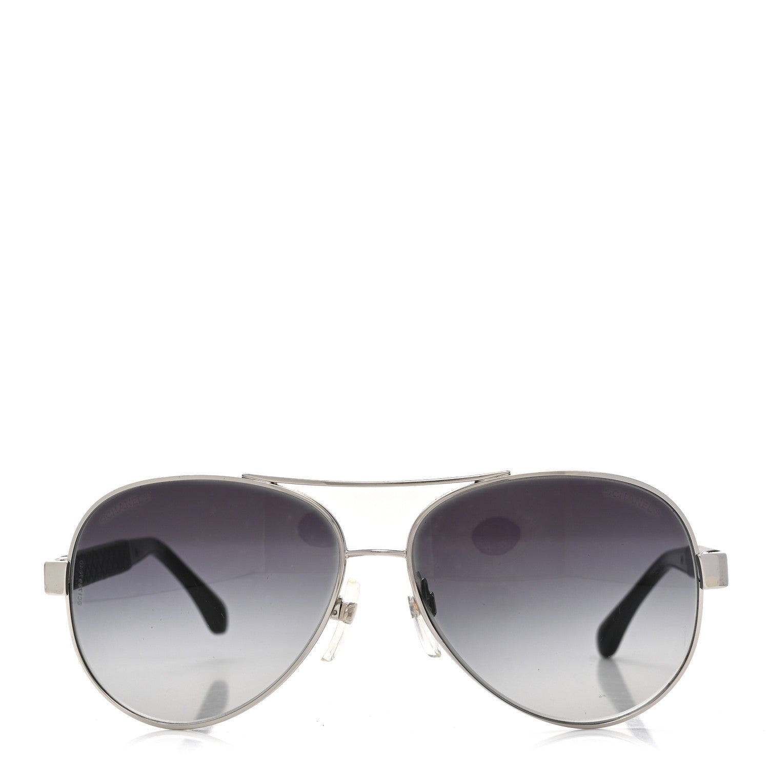 Chanel Lambskin Quilted CC 4195-Q Sunglasses Silver 2 of 7