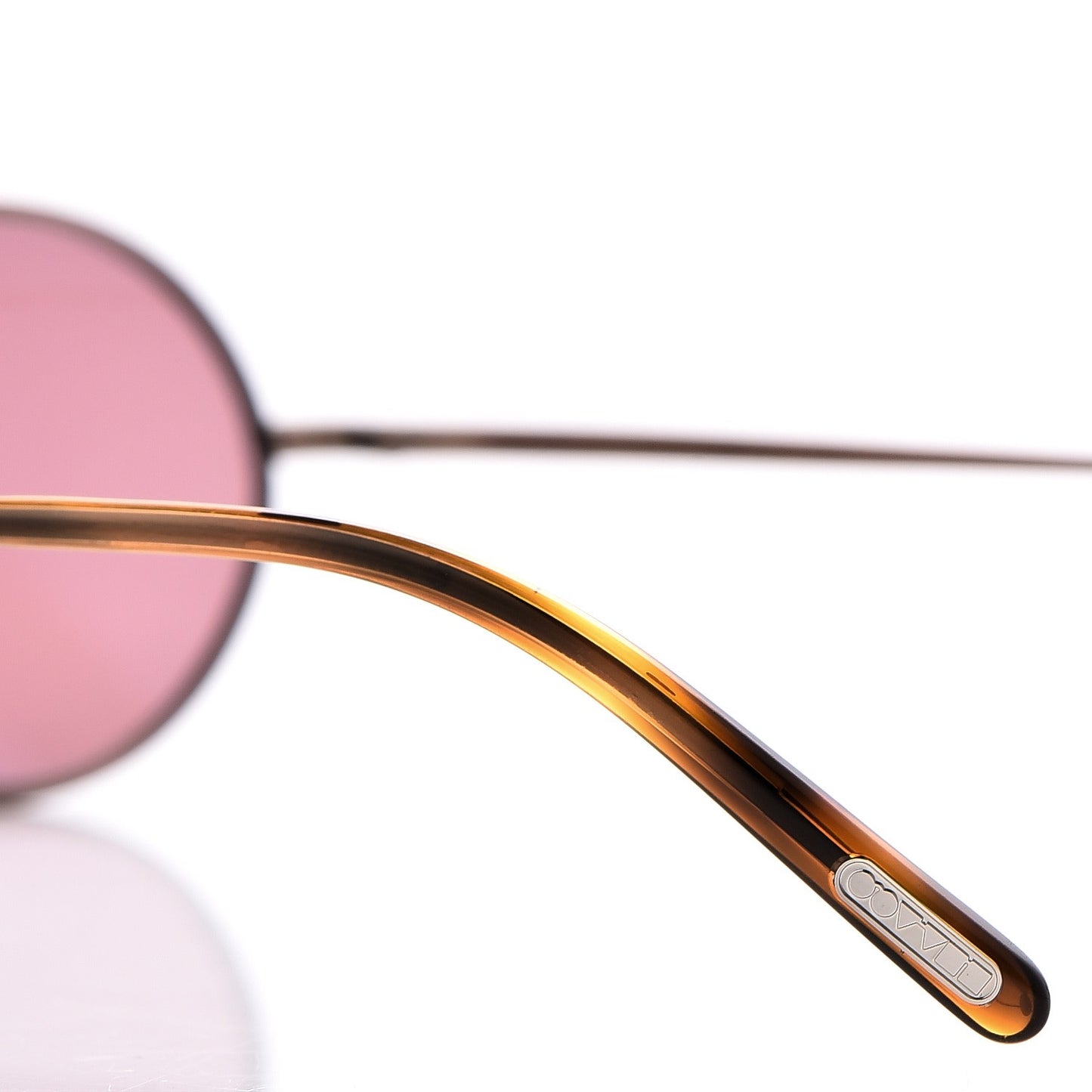 The Row Empire Suite Oval Sunglasses Bronze Purple