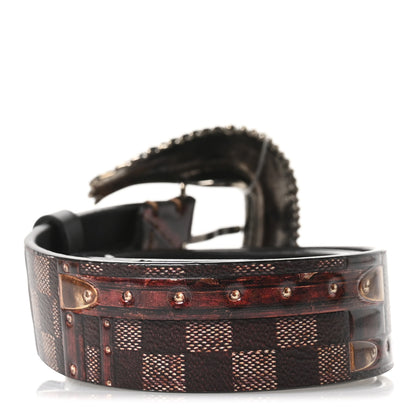 Louis Vuitton Transformed Damier Ebene Time Trunk Belt 80 32 2 of 6