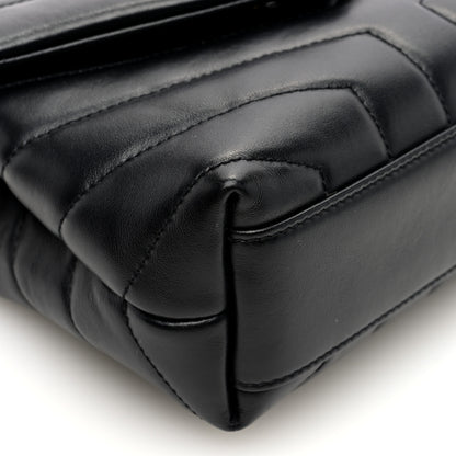Saint Laurent Calfskin Y Quilted Monogram Toy Loulou Crossbody Bag Black 8 of 9