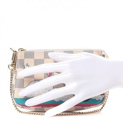 Louis Vuitton Damier Azur 2015 Christmas Animation Mini Pochette Accessories 2 of 7