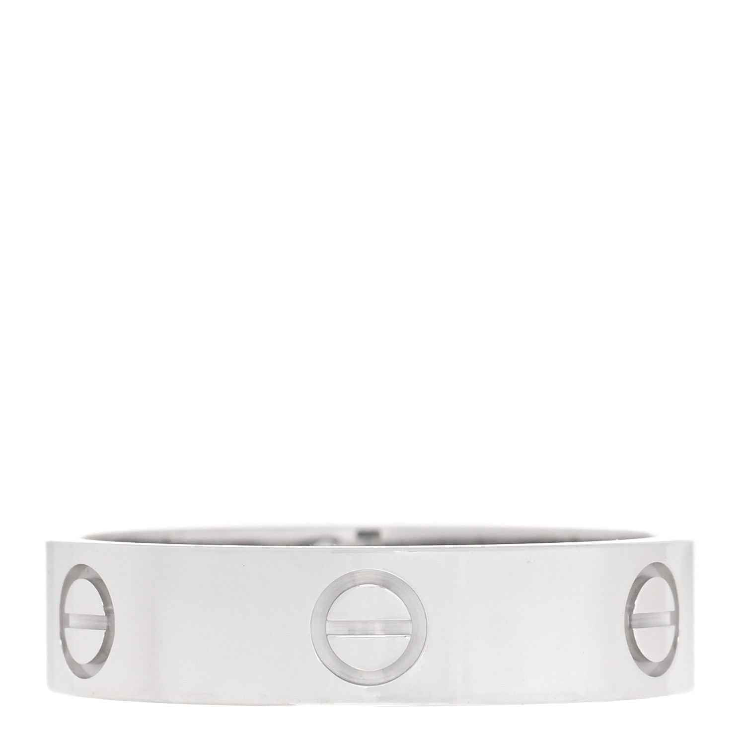 Cartier 18K White Gold 5.5mm LOVE Ring 64 10.75 1 of 4
