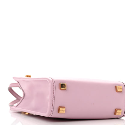 Fendi Vitello King Plexiglass Logo Embossed Mini Fendi Sunshine Shopper Tote Lavanda 9 of 11