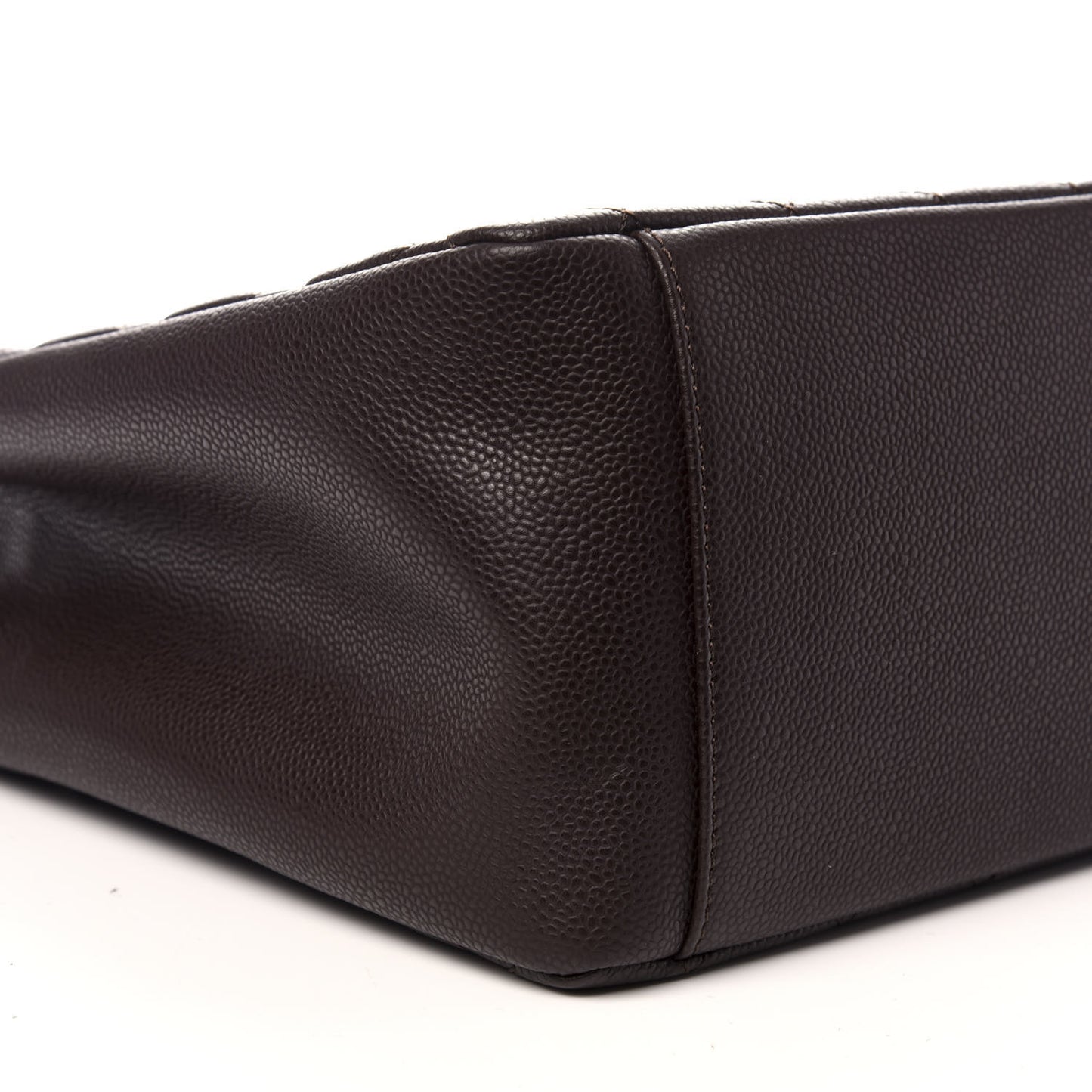 Caviar Quilted Grand Shopping Tote GST Dark Brown