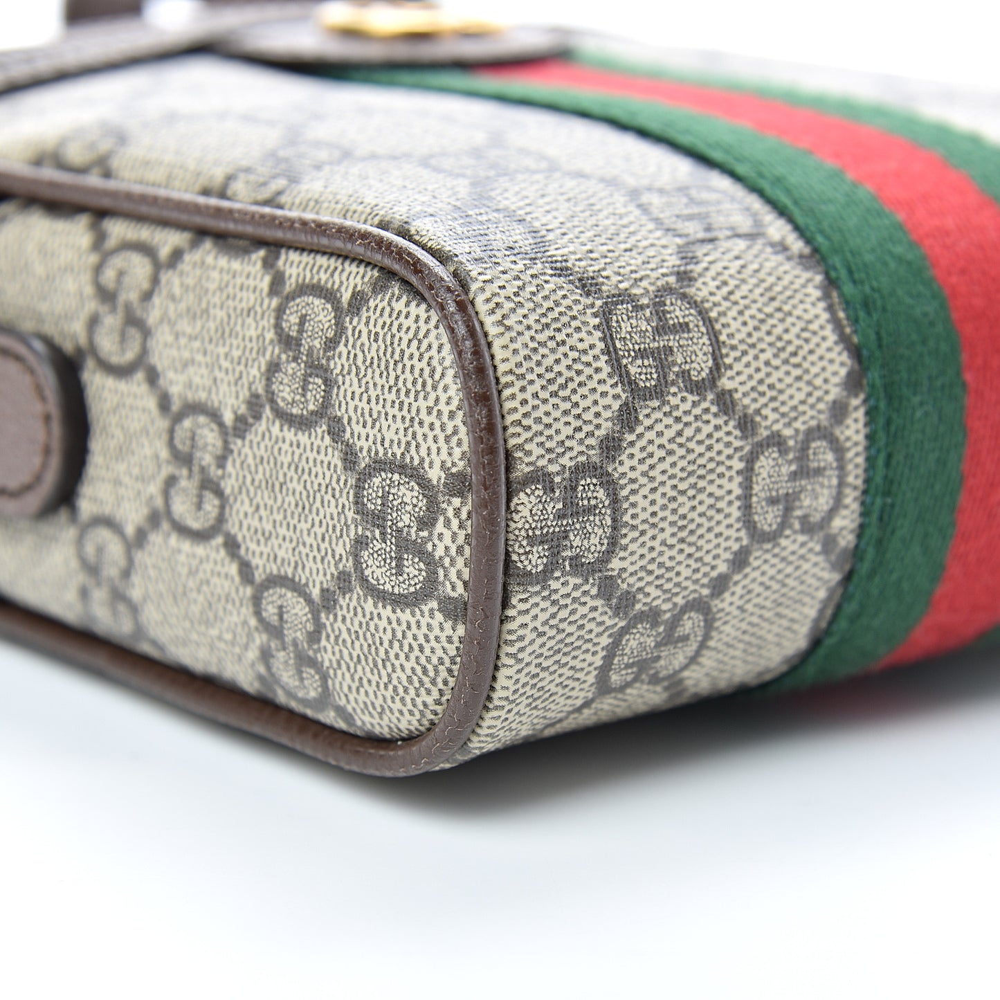 GG Supreme Monogram Web Mini Ophidia Messenger Brown
