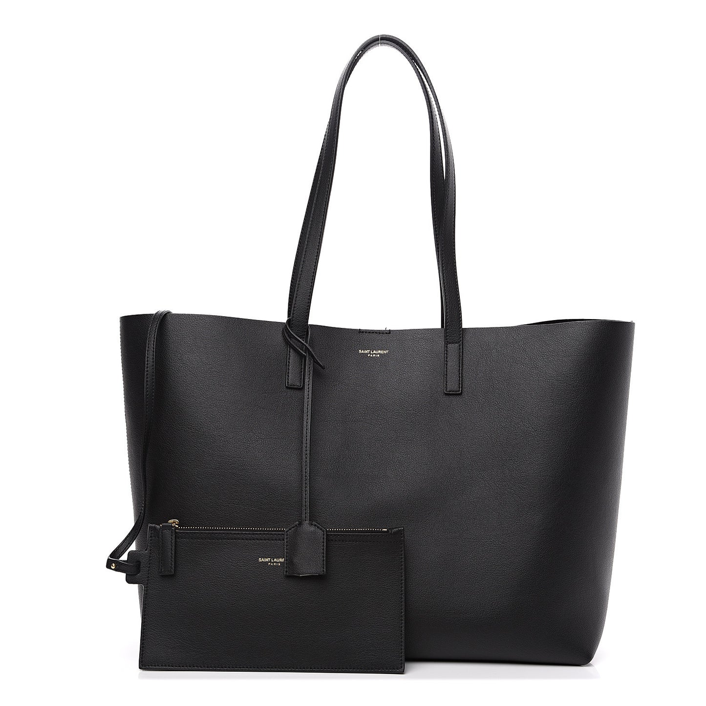 Calfskin Large Shopping Tote Black