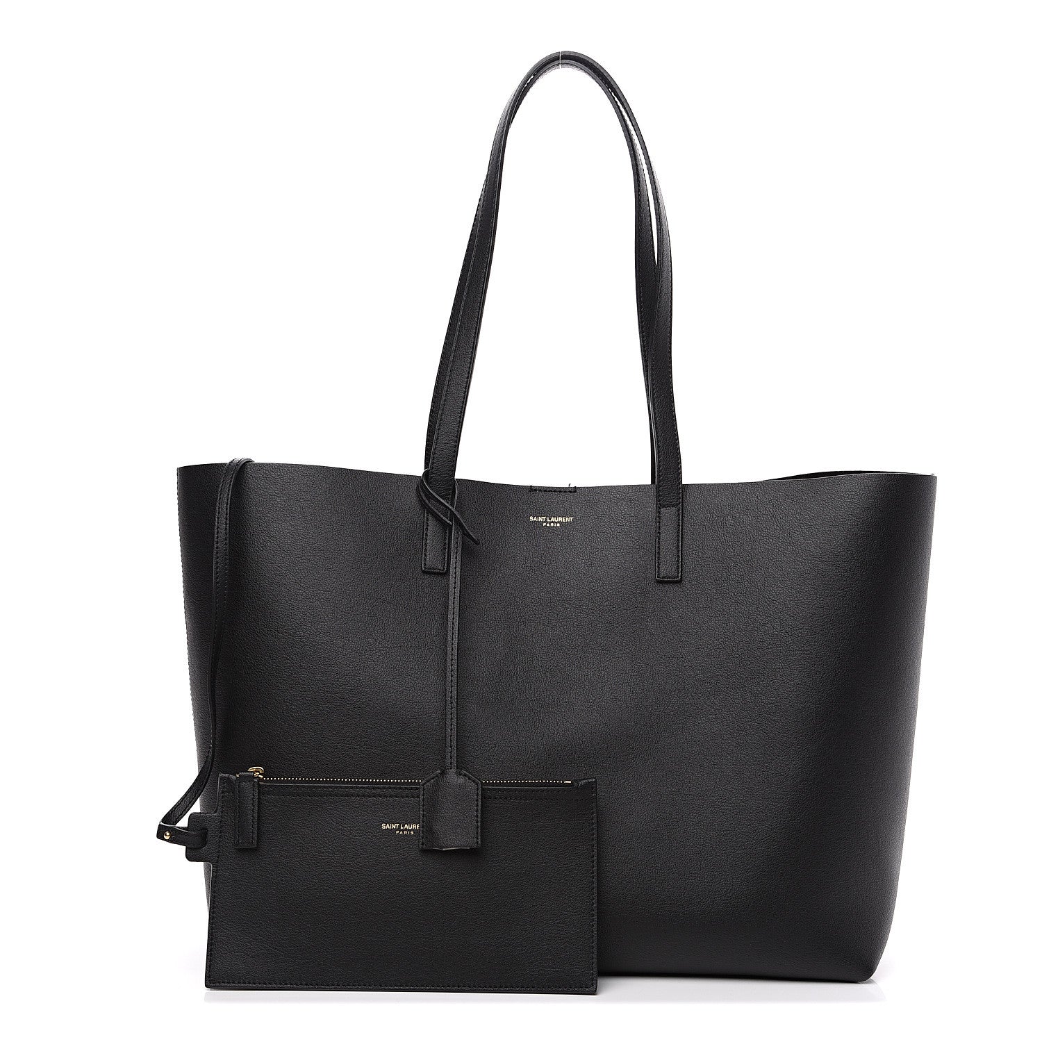 Saint Laurent Calfskin Large Shopping Tote Black 1 of 8