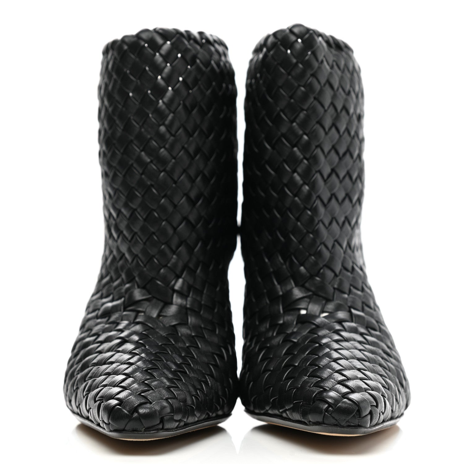 Bottega Veneta Nappa Intrecciato Ankle Boots 39 Black 2 of 8