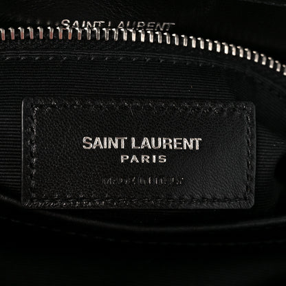 Saint Laurent Calfskin Y Quilted Monogram Toy Loulou Crossbody Bag Black 8 of 12