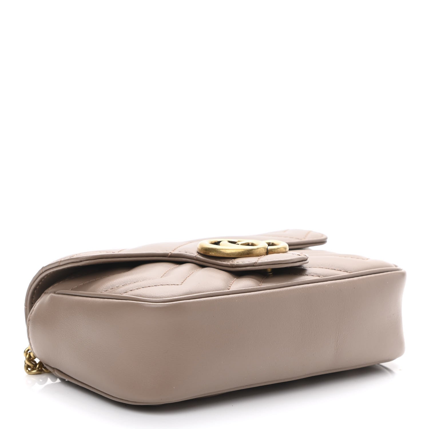 Gucci Calfskin Matelasse Super Mini GG Marmont Shoulder Bag Porcelain Rose 4 of 10