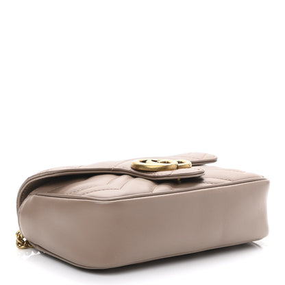 Gucci Calfskin Matelasse Super Mini GG Marmont Shoulder Bag Porcelain Rose 4 of 10