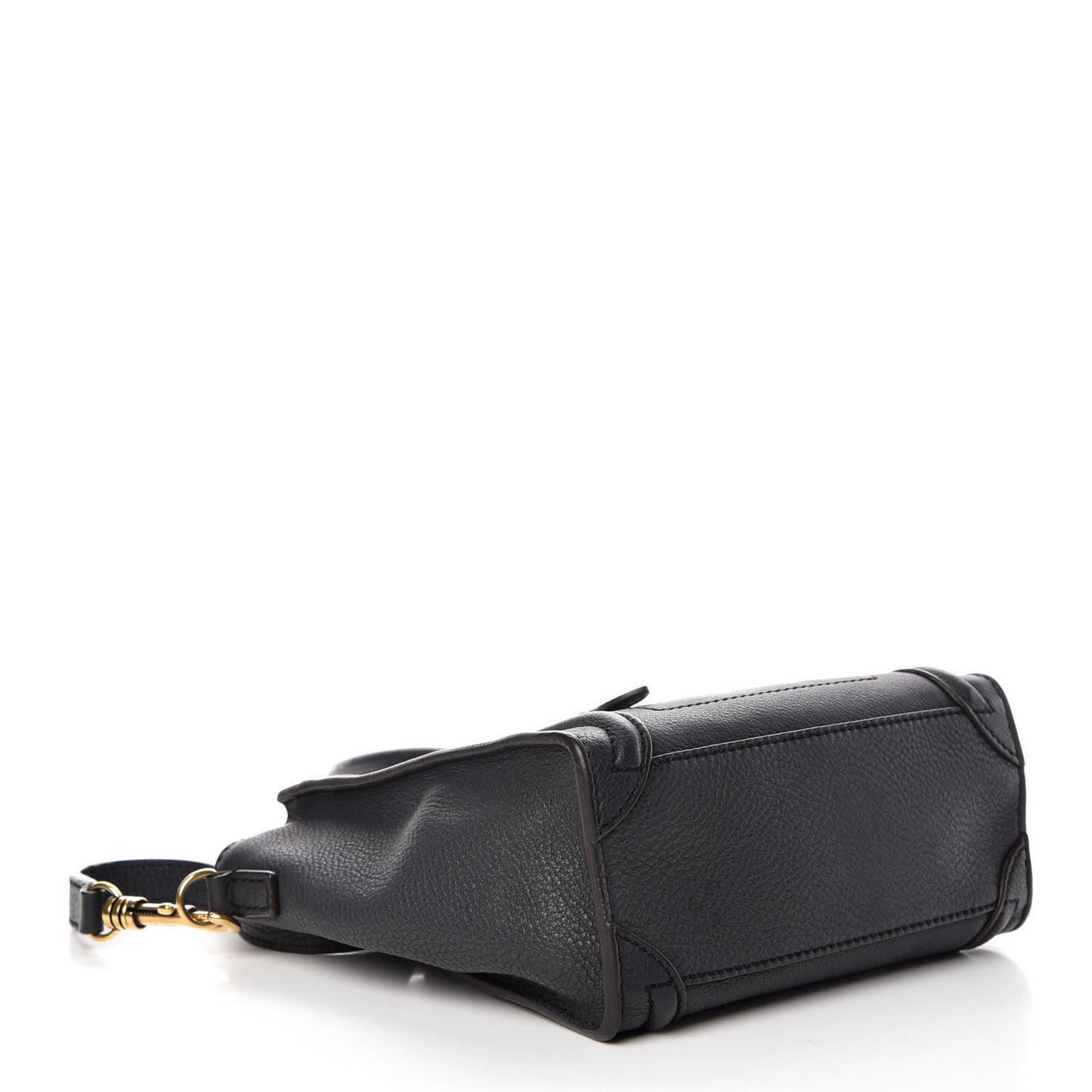 Drummed Calfskin Nano Luggage Midnight
