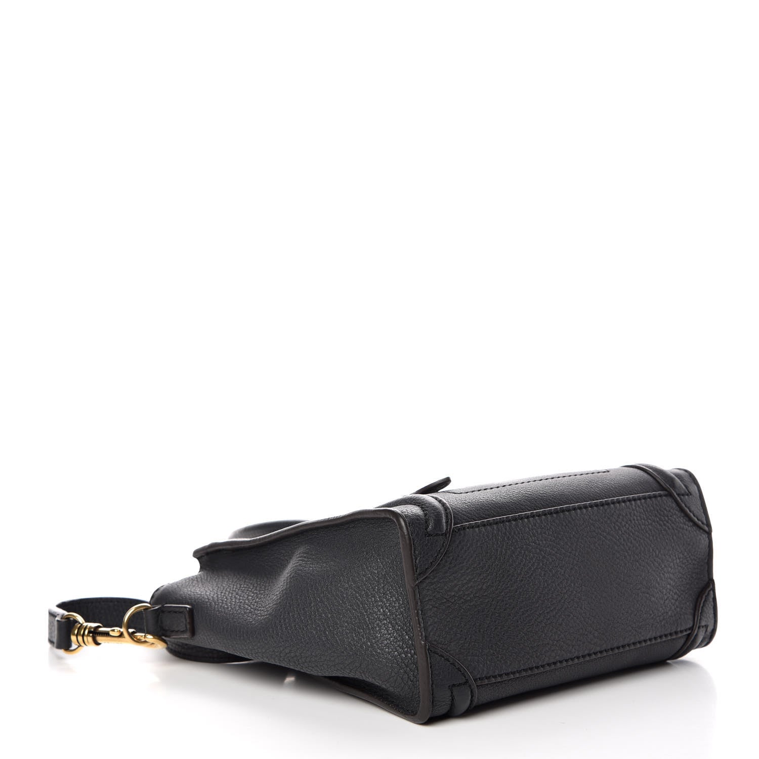 Celine Drummed Calfskin Nano Luggage Midnight 4 of 9