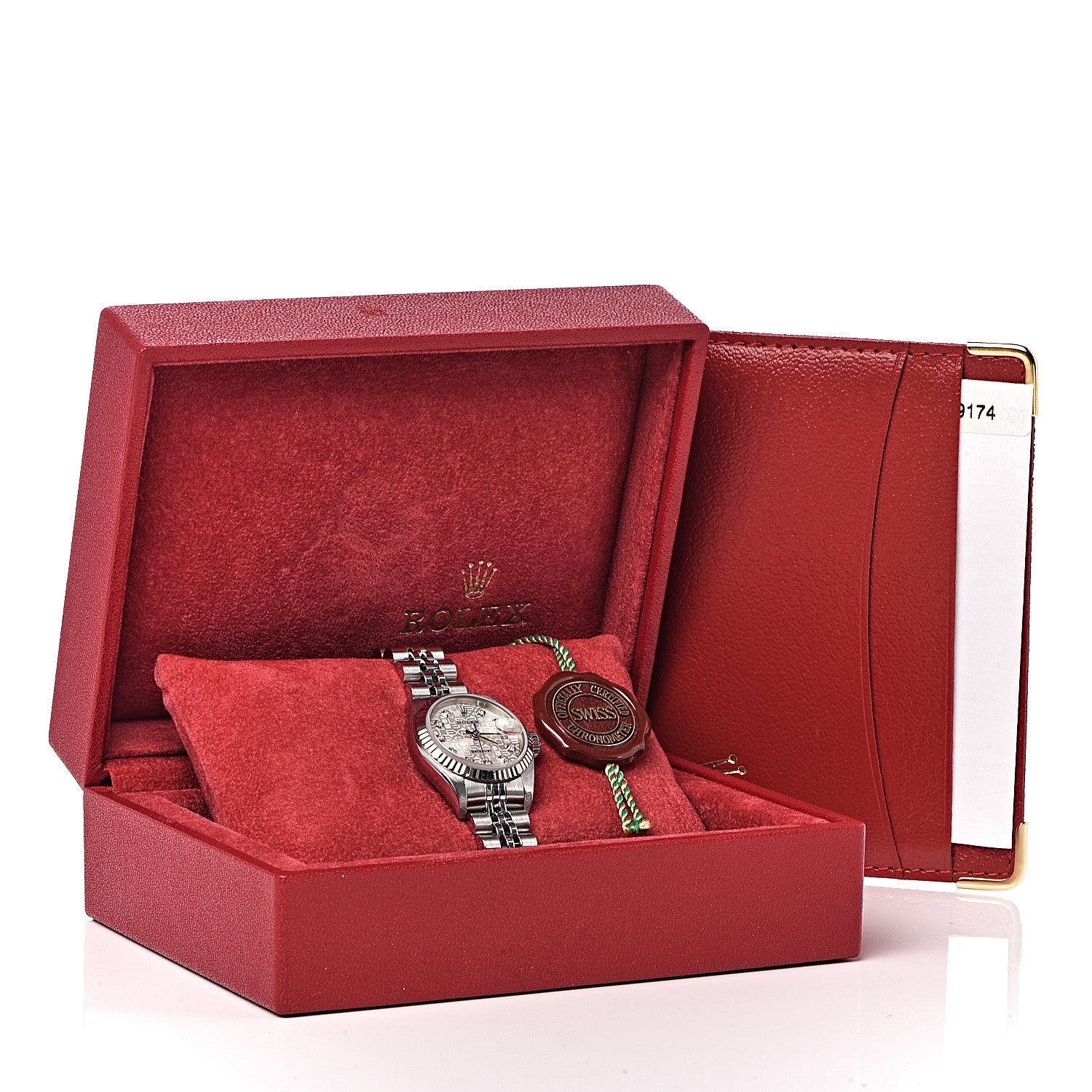 Rolex Stainless Steel 18K White Gold Diamond 26mm Oyster Perpetual Datejust Watch Silver Jubilee 79174 8 of 8