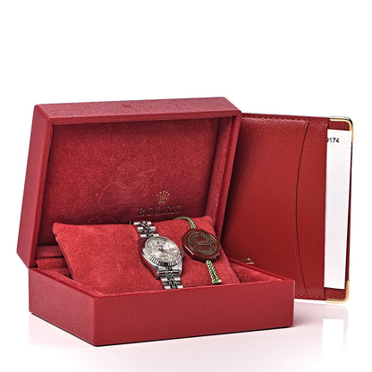 Rolex Stainless Steel 18K White Gold Diamond 26mm Oyster Perpetual Datejust Watch Silver Jubilee 79174 8 of 8