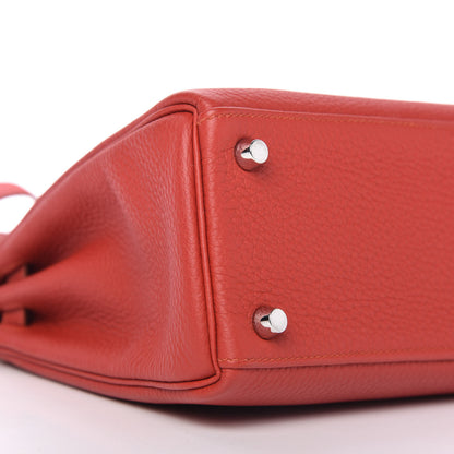 Hermes Togo Kelly Retourne 25 Rouge Pivoine 6 of 10