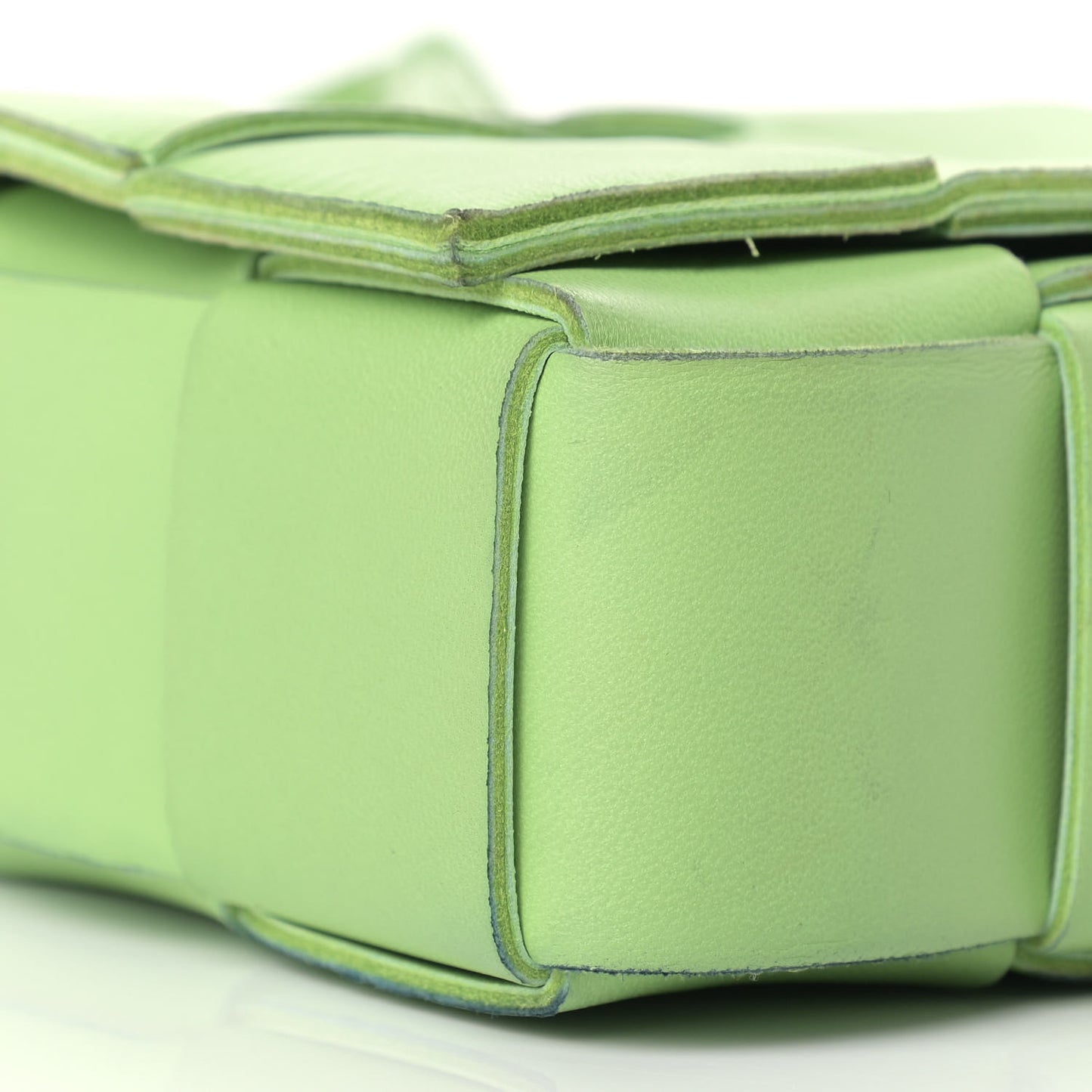 Nappa Maxi Intreccio Cassette Bag Pistachio