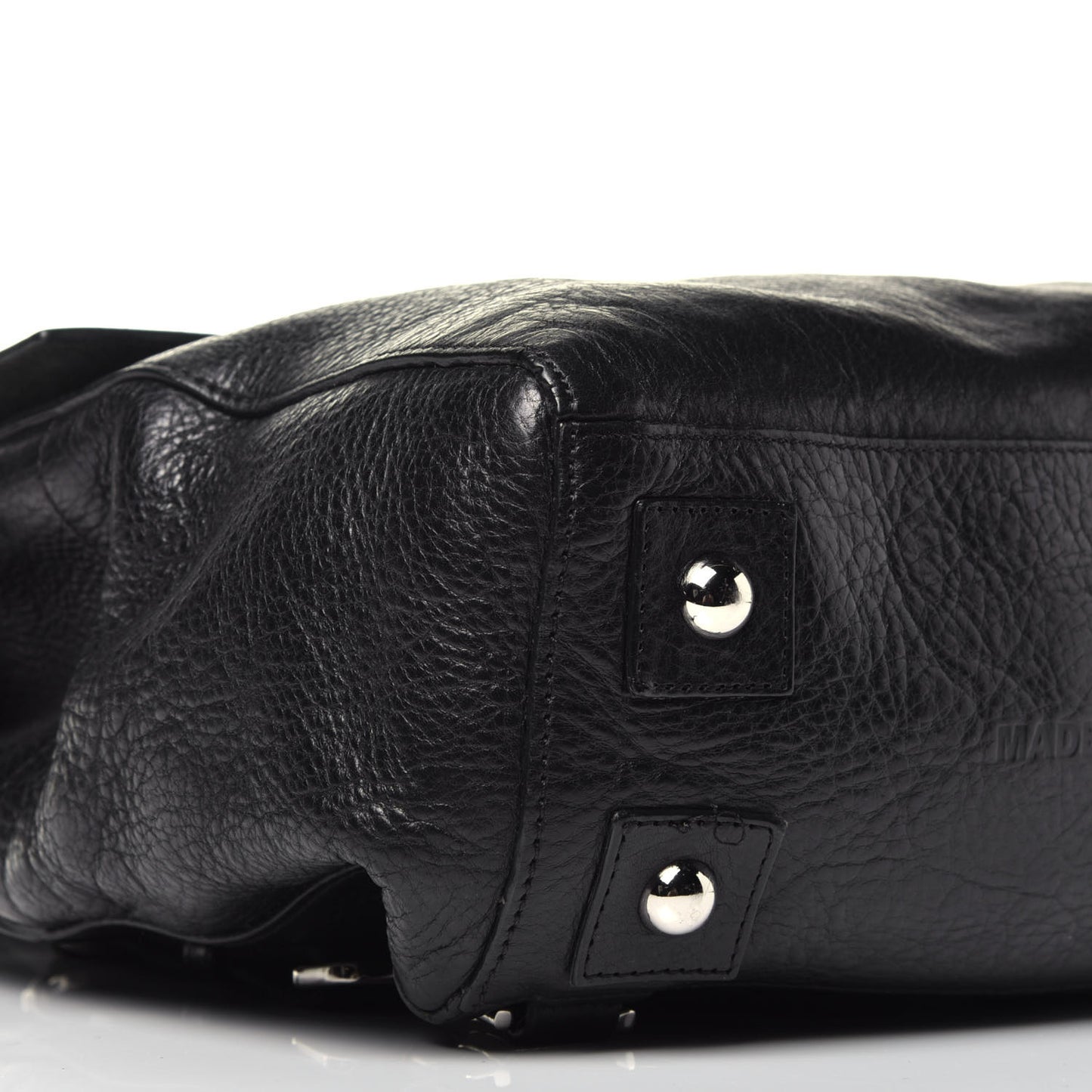 Natural Leather Mini Cara Delevingne Convertible Satchel Black