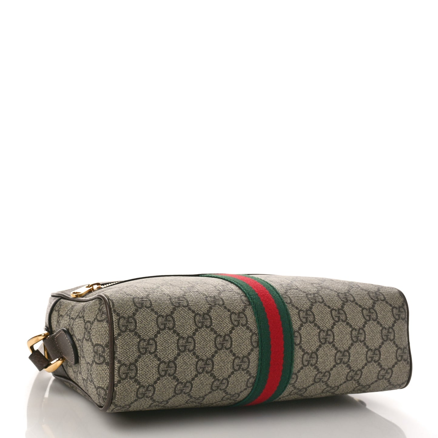 GG Supreme Monogram Web Small Ophidia Shoulder Bag Brown