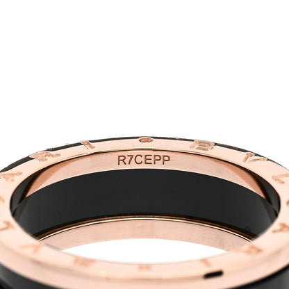 Bulgari 18K Rose Gold Black Ceramic B.Zero1 Two-Band Ring 65 11 6 of 6