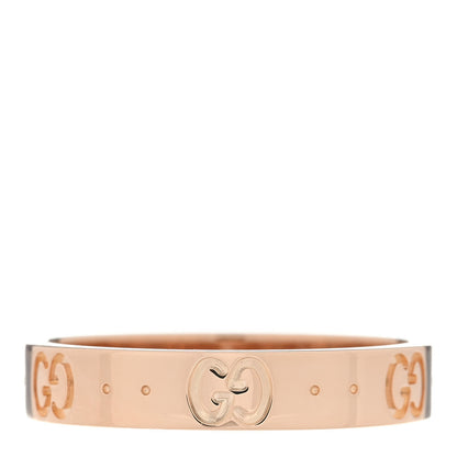 Gucci 18K Yellow Gold 4mm Icon Thin Band Ring 58 8.25 1 of 4