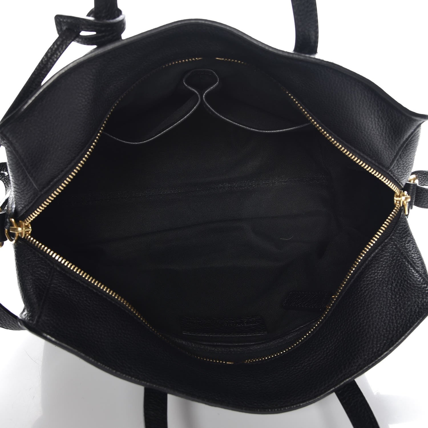 Alexander McQueen Pebbled Calfskin Small Skull Padlock Zip Around Tote Black 6 of 8