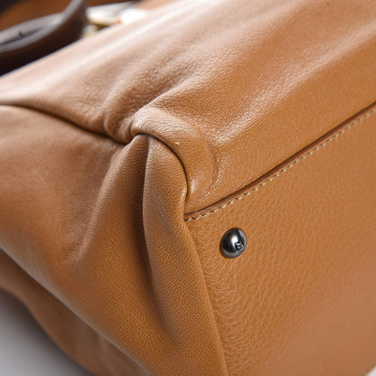 Fendi Goatskin Large Peekaboo Iconic Satchel Ocra 12 of 13