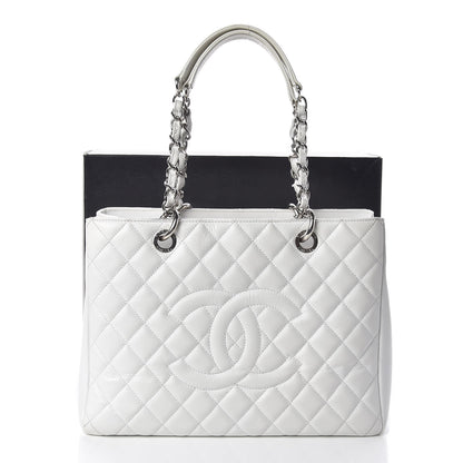 Chanel Caviar Quilted Grand Shopping Tote GST White 17 of 17