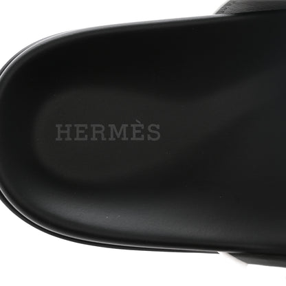 Hermes Calfskin Womens Chypre Sandals 37 White 7 of 9