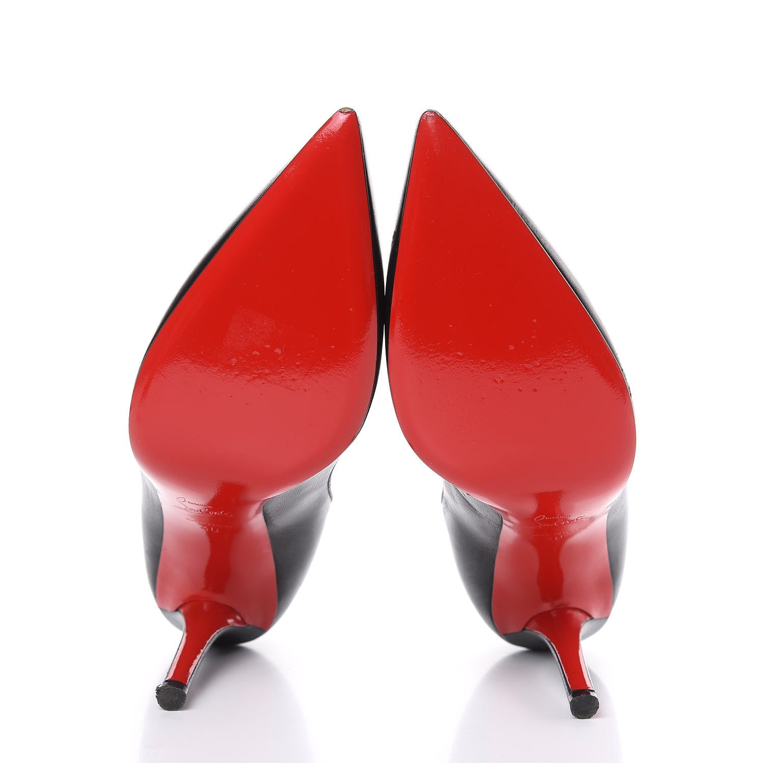 Christian Louboutin Shiny Nappa Apostrophy 100 Pumps 40 Black 5 of 17