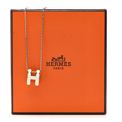 Hermes Palladium Pop H Pendant Necklace White 7 of 7