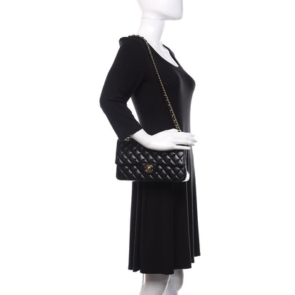 Chanel Lambskin Quilted Medium Double Flap Black 3 of 11
