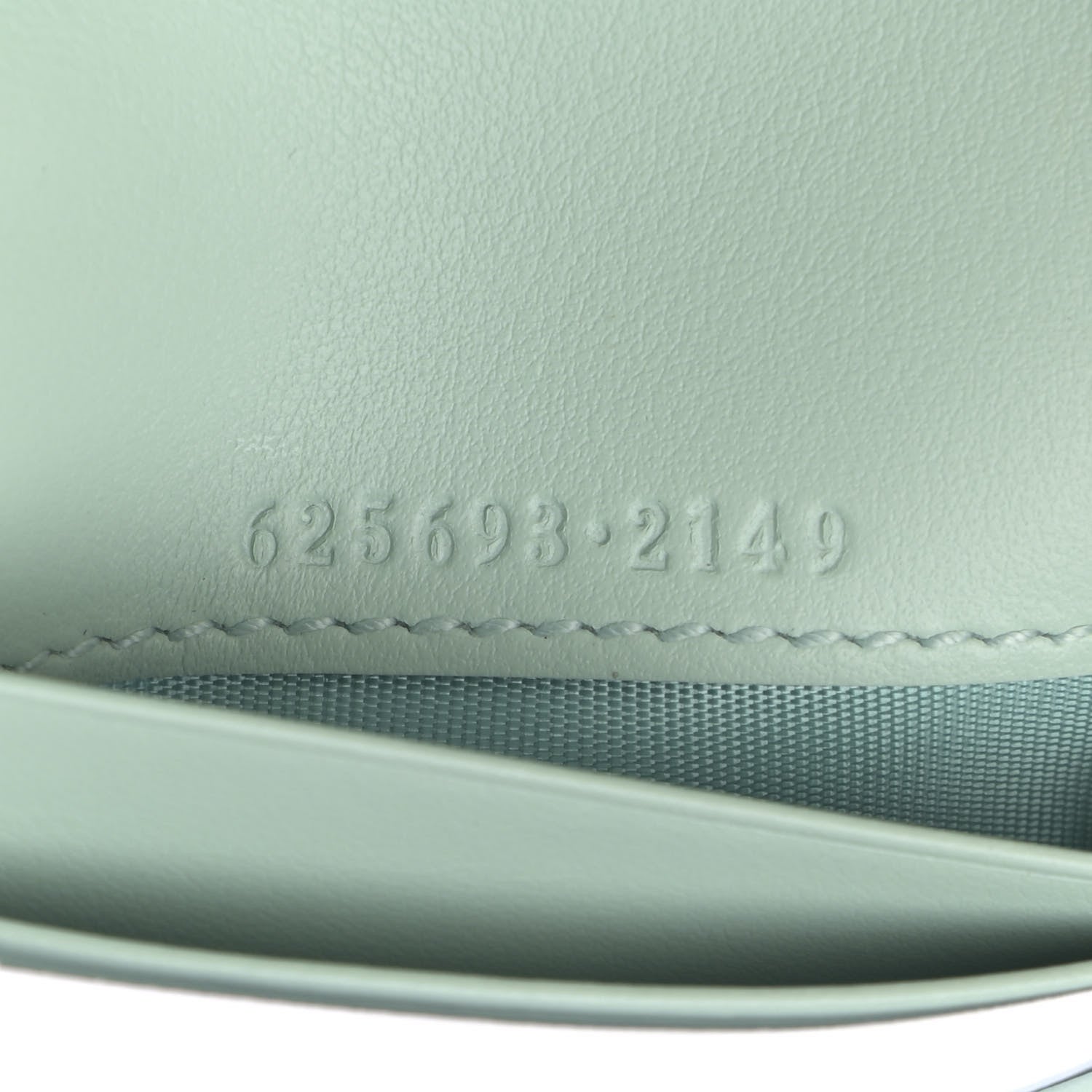 Gucci Calfskin Matelasse GG Marmont Mini Wallet On Chain Water Green 7 of 11