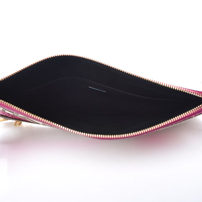 Dolce & Gabbana Glitter Metallic Dauphine Fashion Devotion Clutch Pink 4 of 6