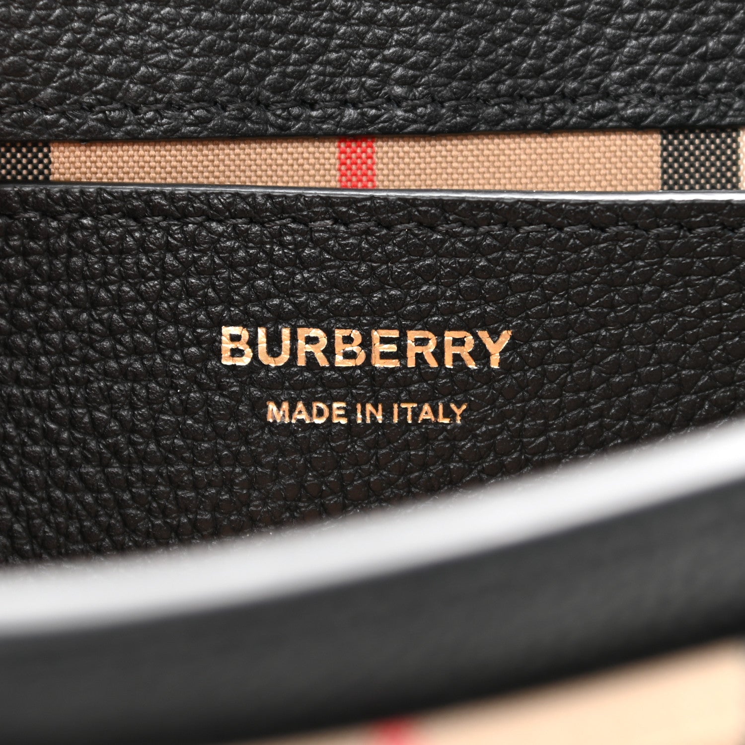 Burberry Grainy Calfskin Vintage Check Note Crossbody Bag Black 5 of 9