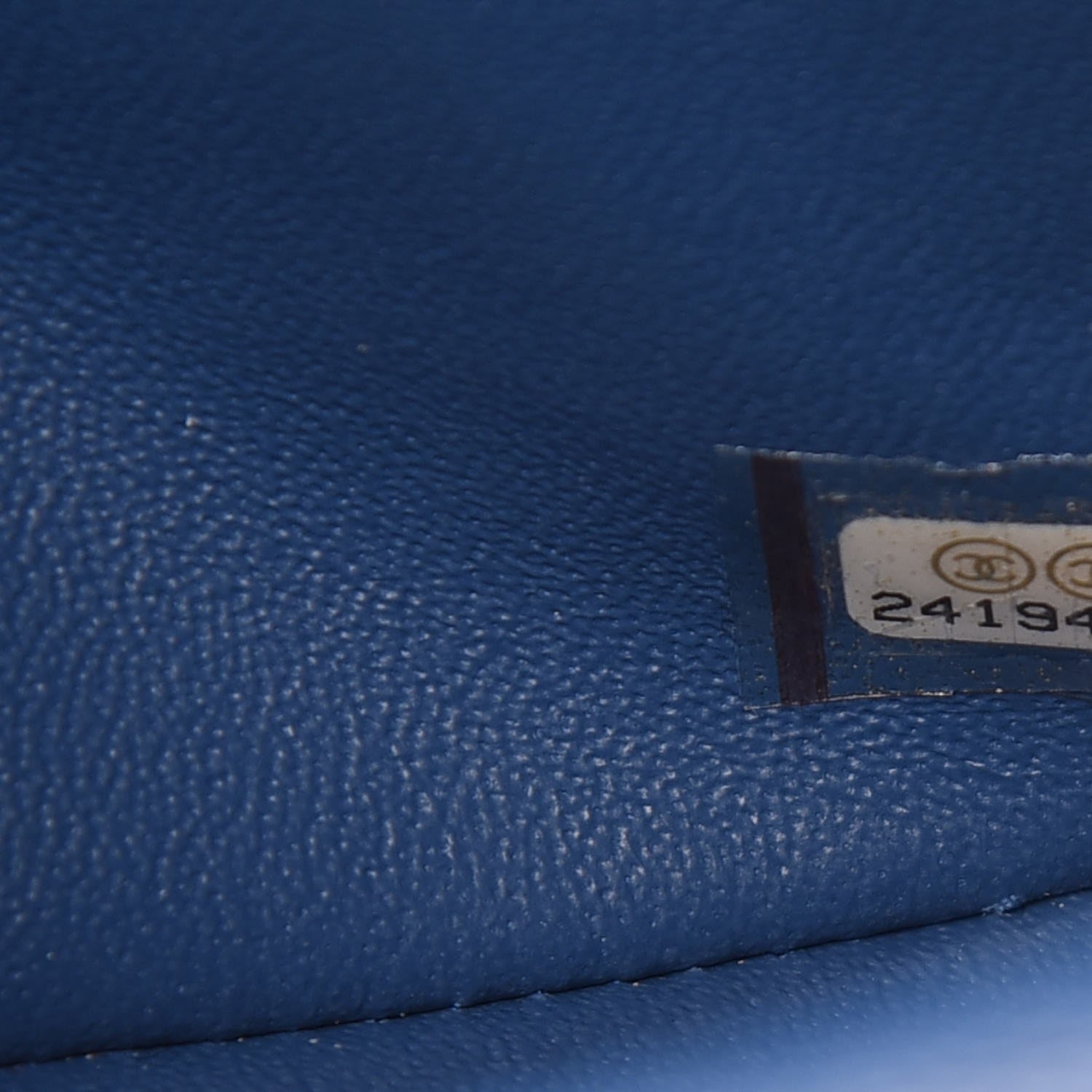 Chanel Caviar Chevron Quilted Mini Rectangular Flap Blue 7 of 8
