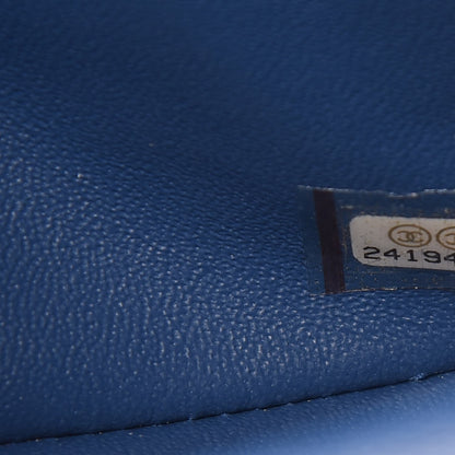 Chanel Caviar Chevron Quilted Mini Rectangular Flap Blue 7 of 8