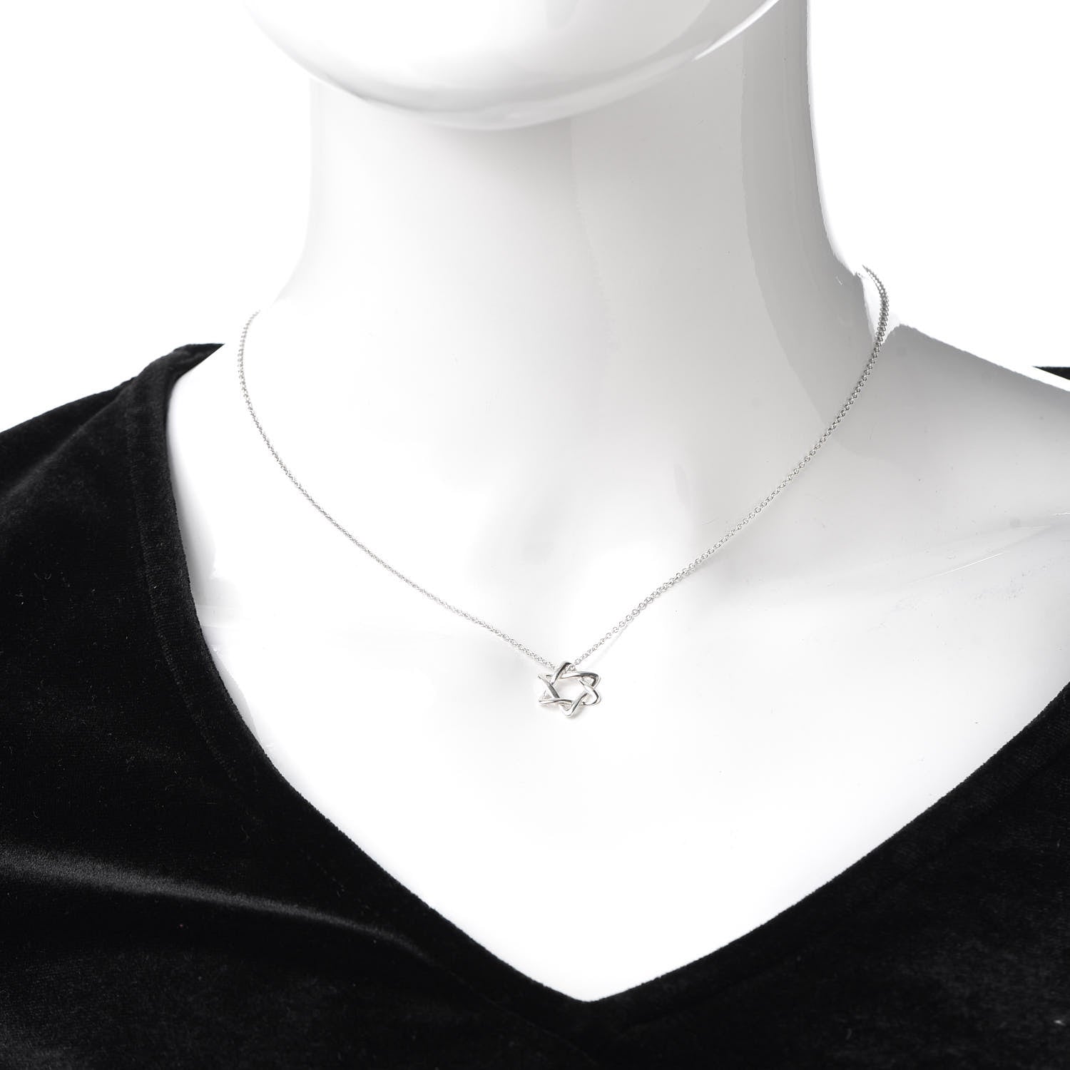 Tiffany Sterling Silver 12mm Elsa Peretti Star of David Pendant Necklace 2 of 5