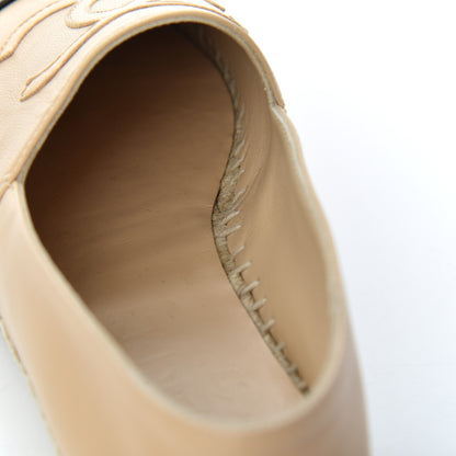 Chanel Lambskin CC Espadrilles 37 Beige Black 12 of 17