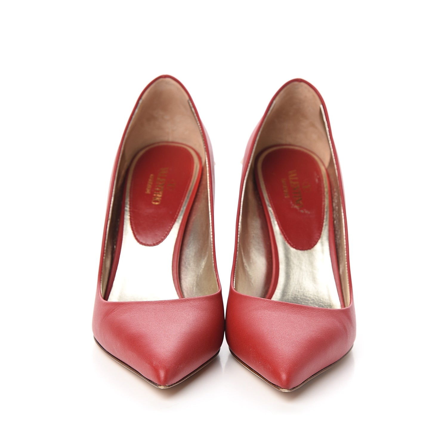 Nappa Rockstud Jaw Stud 100mm Pumps 36.5 Rosso Valentino