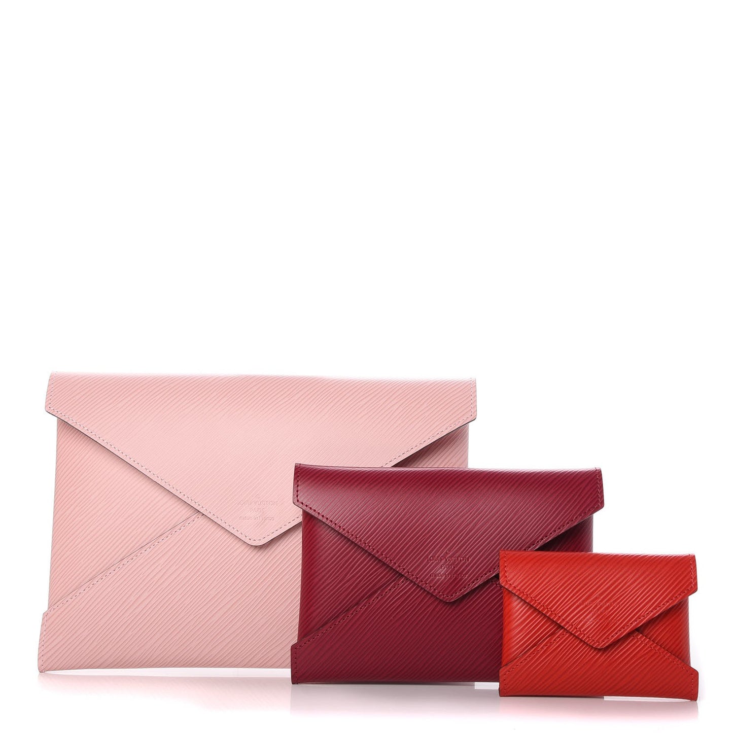 Epi Kirigami Pochette Set Rose Ballerine Fuchsia Coquelicot