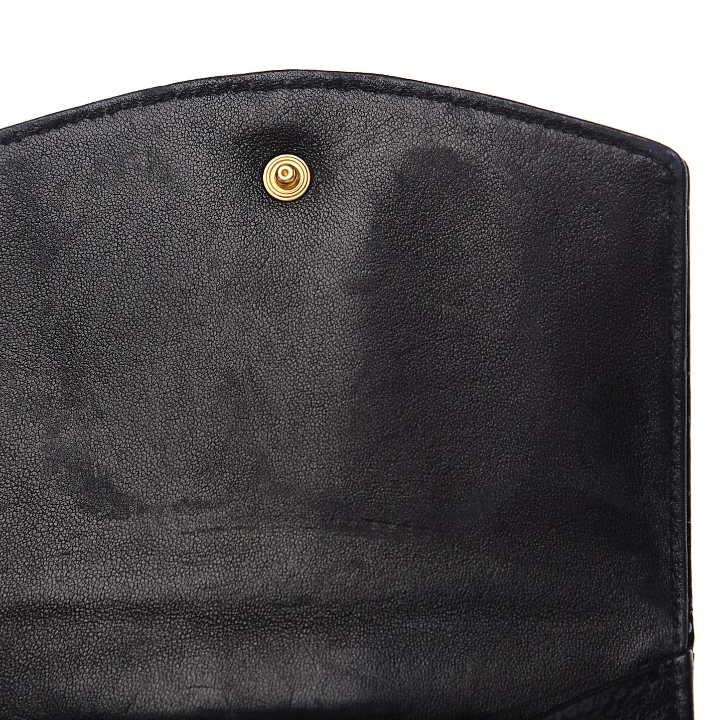 Patent Timeless CC Compact French Wallet Black