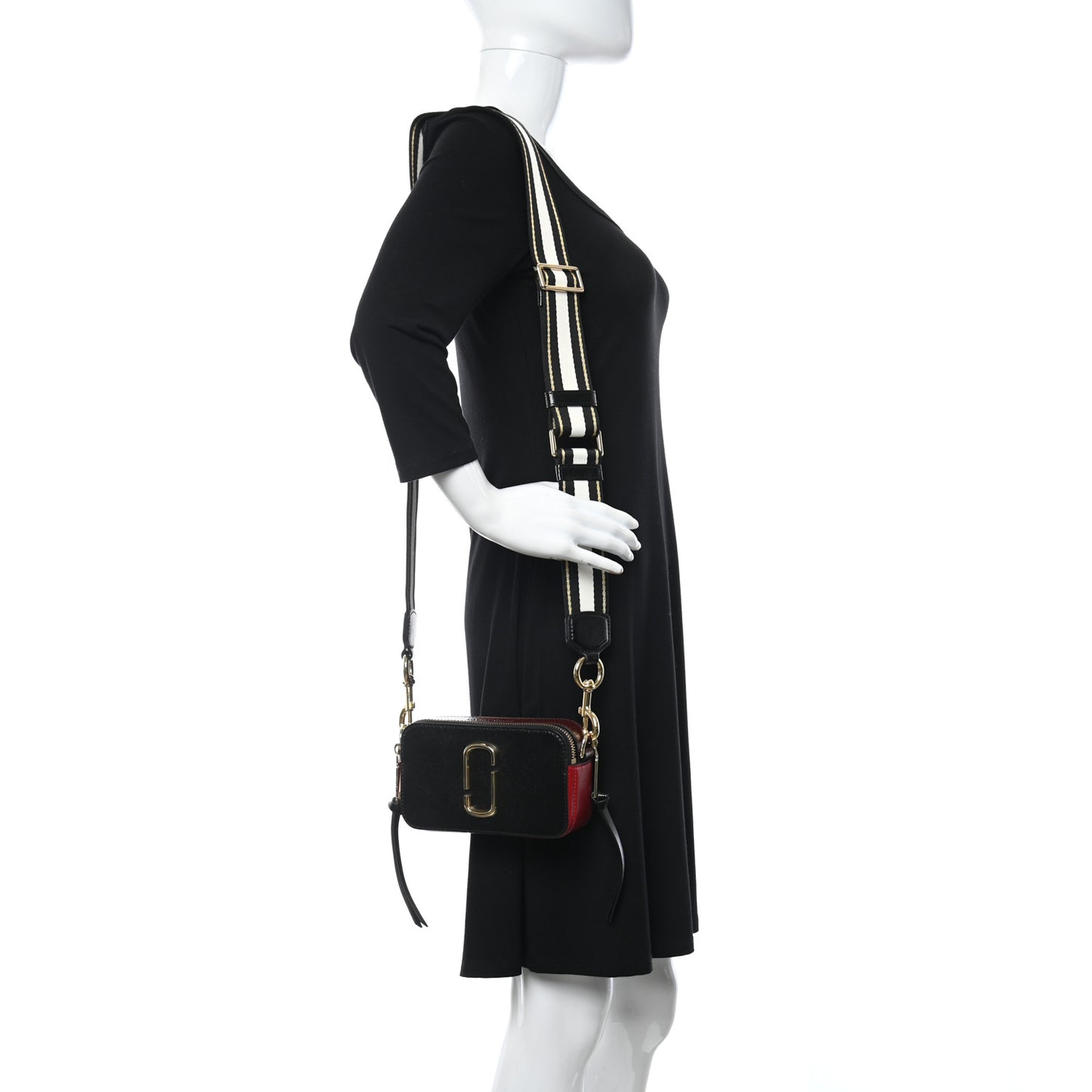 Saffiano Snapshot Camera Bag Black Multi