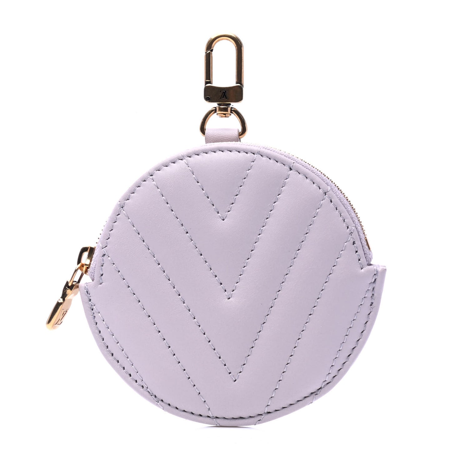 Calfskin New Wave Multi Pochette Round Coin Purse Brume