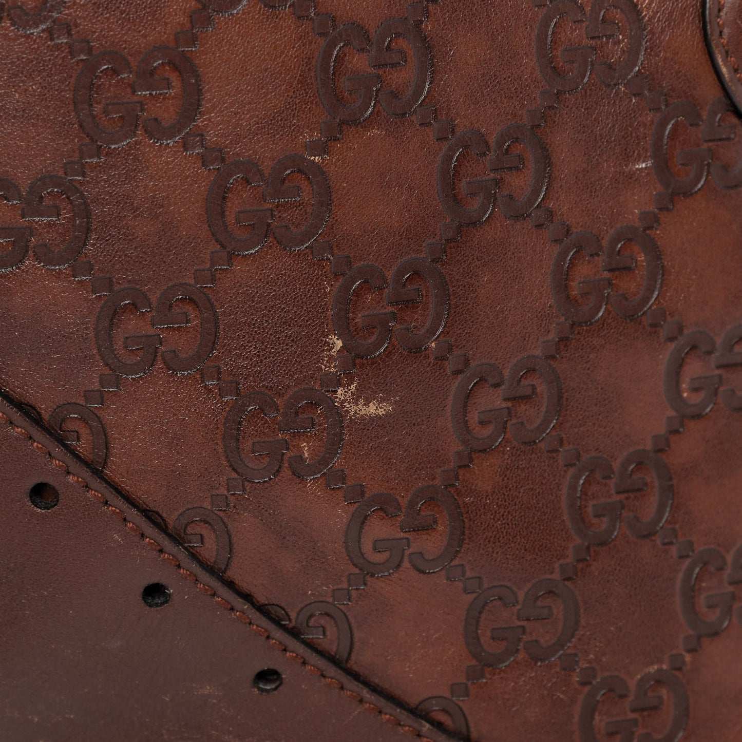 Guccissima Punch Shoulder Bag Brown
