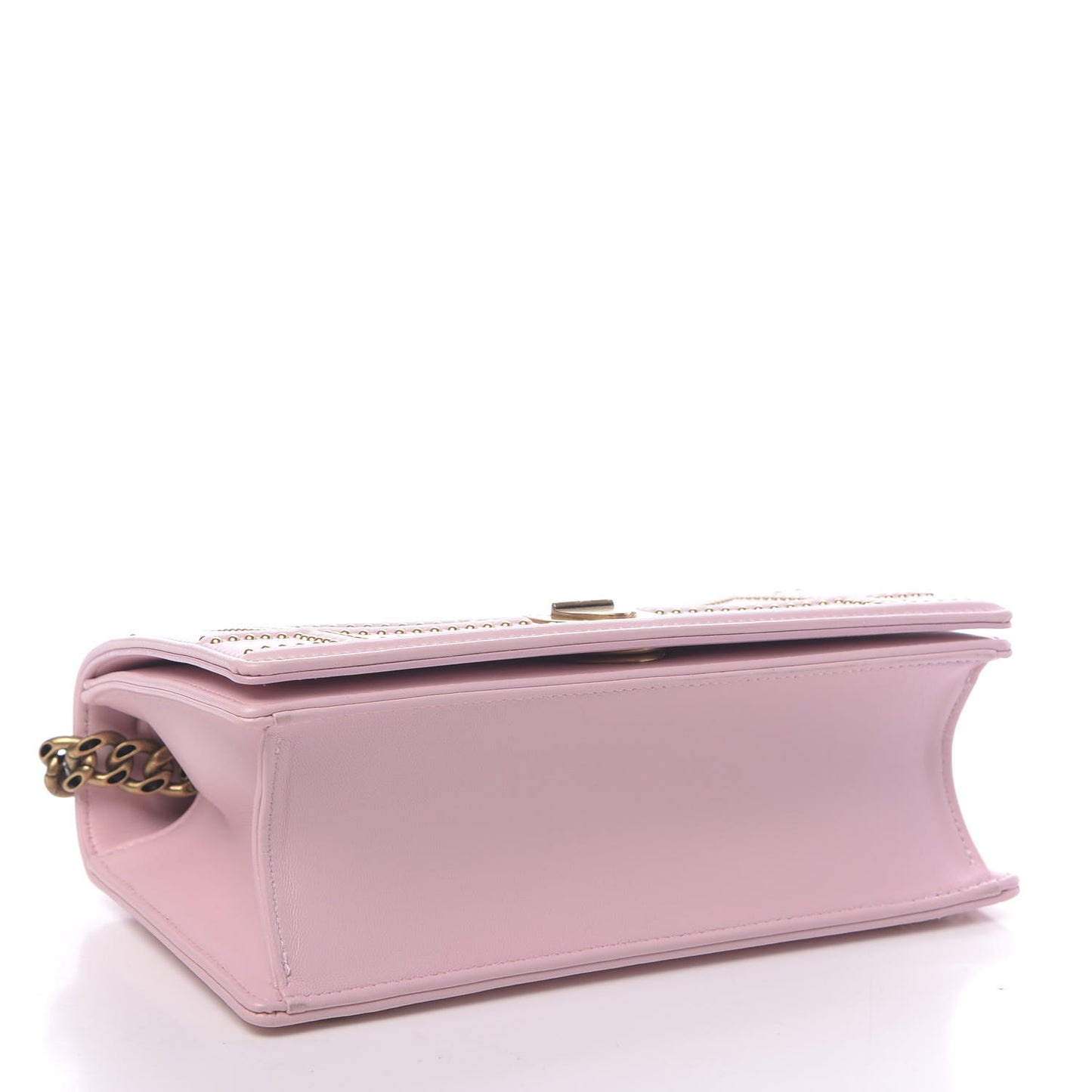 Lambskin Studded Small Diorama Flap Bag Pink