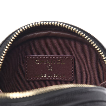 Chanel Caviar Quilted Zip Around Classic Coin Purse Black 6 of 8