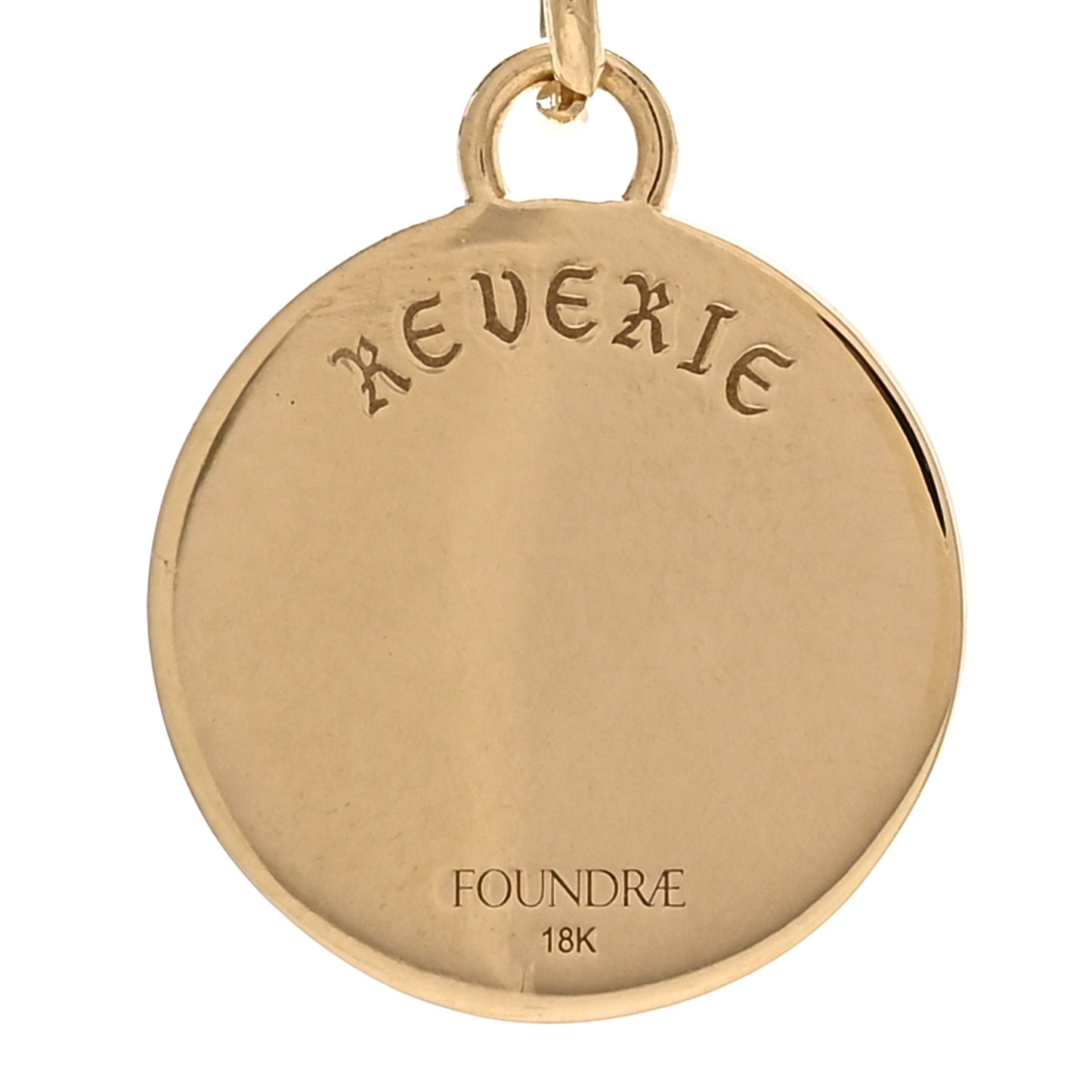 18K Yellow Gold Diamond Baby Reverie Medallion Pendant